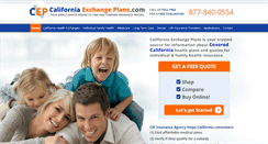 Desktop Screenshot of californiaexchangeplans.com