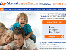 Tablet Screenshot of californiaexchangeplans.com